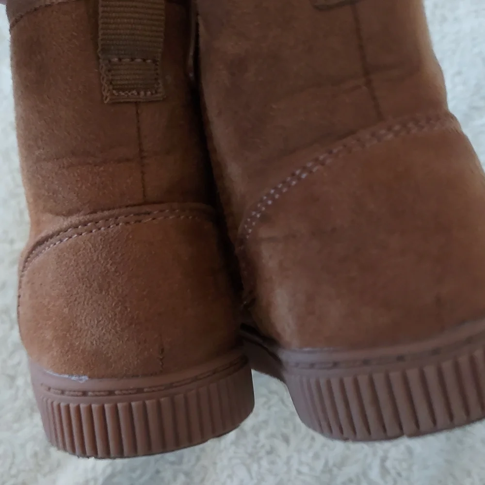 Cat & Jack Brown Suede Sherpa Kids' Ankle Boots Toddler 6 Winter Cool Weather